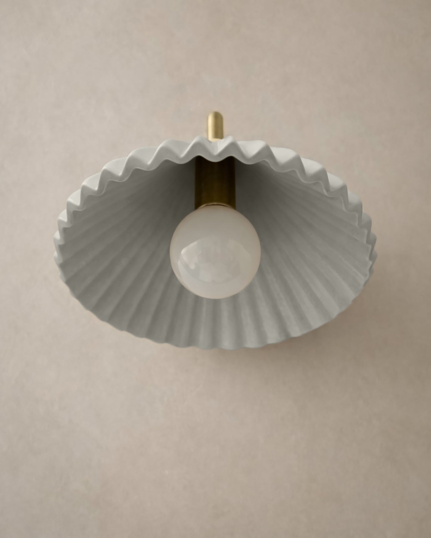 Picco Wall Sconce | Small Pleated Light Fixture | Bone White