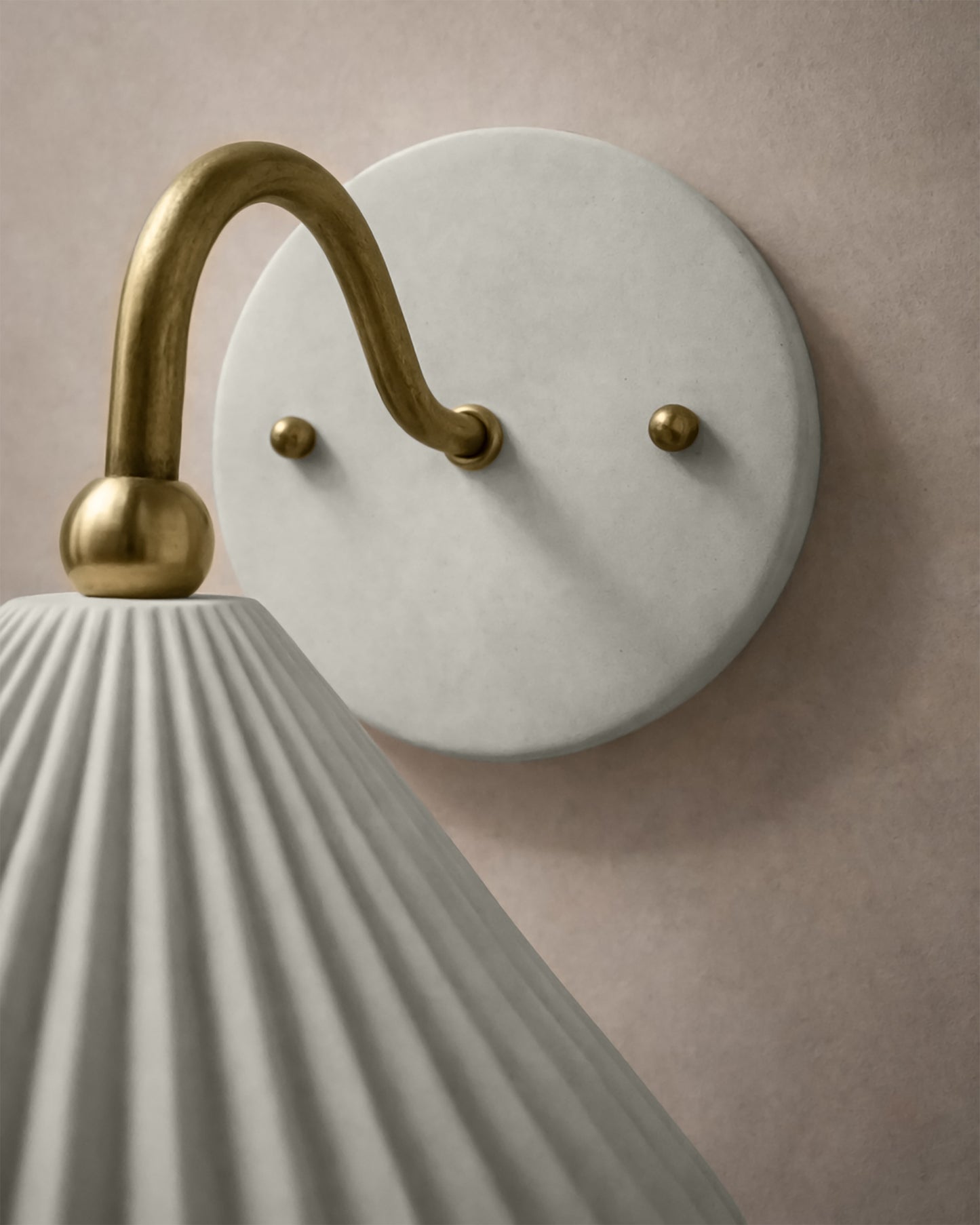 Picco Wall Sconce | Small Pleated Light Fixture | Bone White