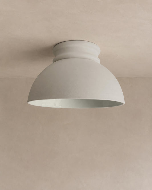 Pompeii Flush Mount Light | Large Dome Ceiling Fixture | Bone White