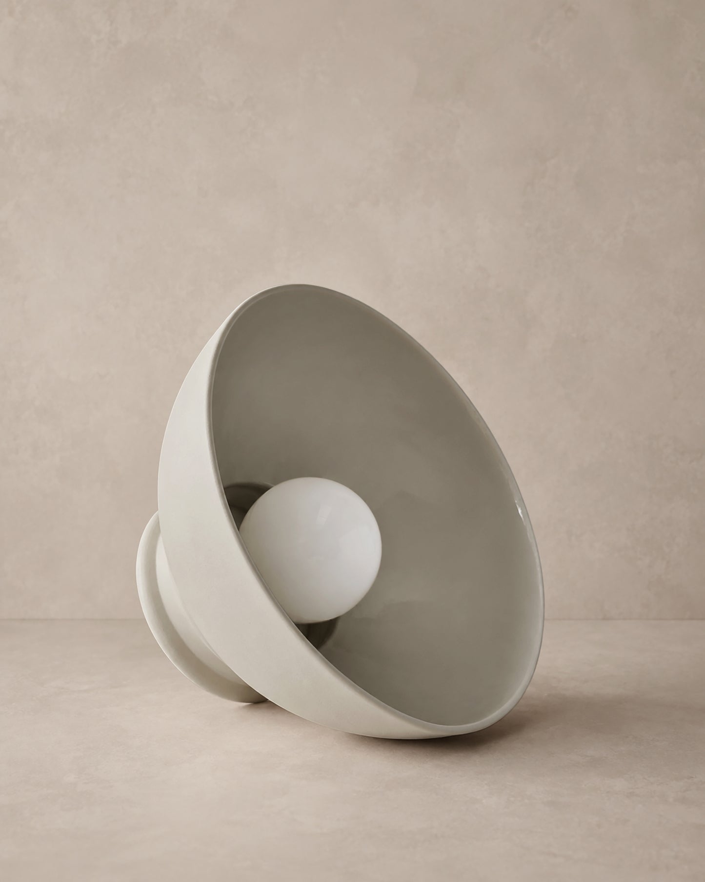 Pompeii Flush Mount Light | Large Dome Ceiling Fixture | Bone White