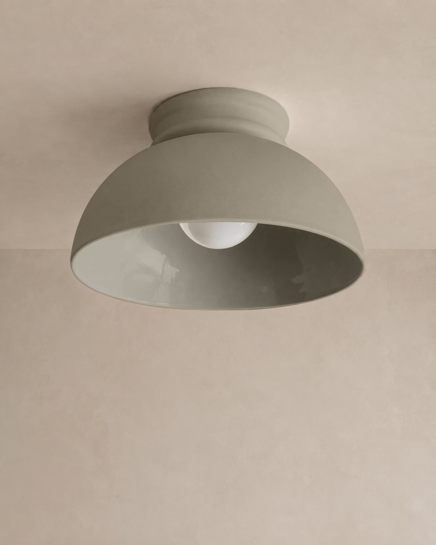 Pompeii Flush Mount Light | Large Dome Ceiling Fixture | Dune Natural