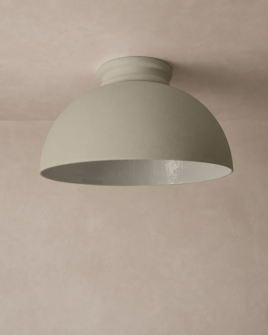 Pompeii Flush Mount Light | XL Dome Ceiling Fixture | Dune Natural