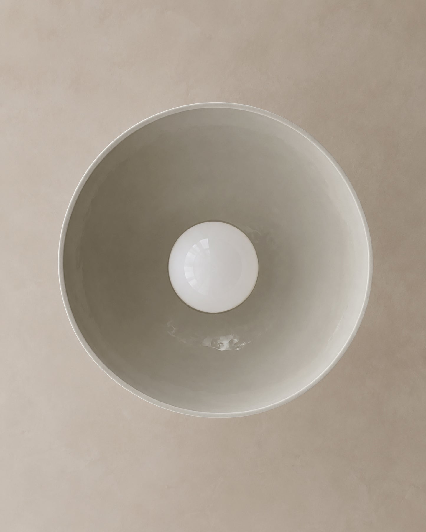 Pompeii Pendant Light | Large Dome Hanging Fixture | Bone White