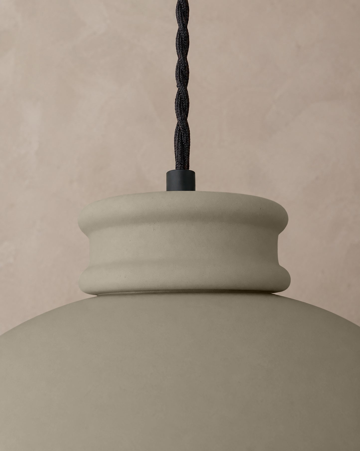 Pompeii Pendant Light | Large Dome Hanging Fixture | Dune Natural