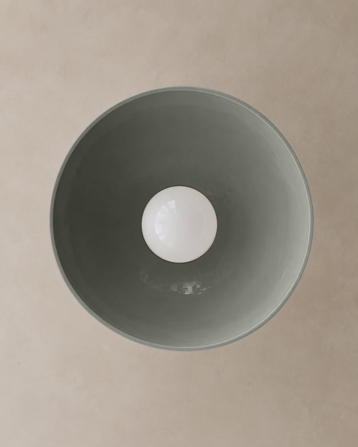 Pompeii Pendant Light | Large Dome Hanging Fixture | Fog Gray