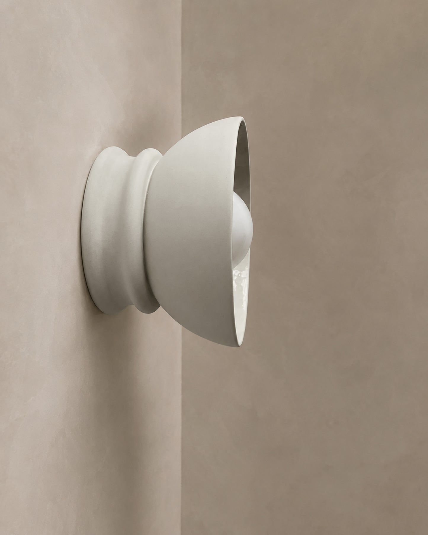 Pompeii Wall Sconce | Small Dome Light Fixture | Bone White