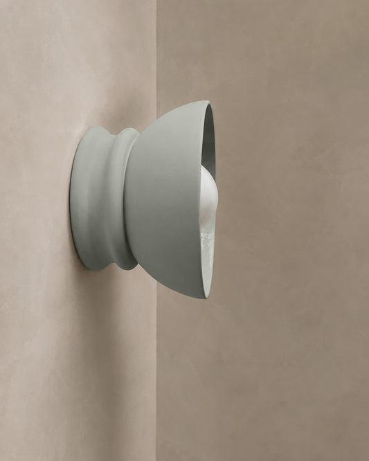 Pompeii Wall Sconce | Small Dome Light Fixture | Fog Gray