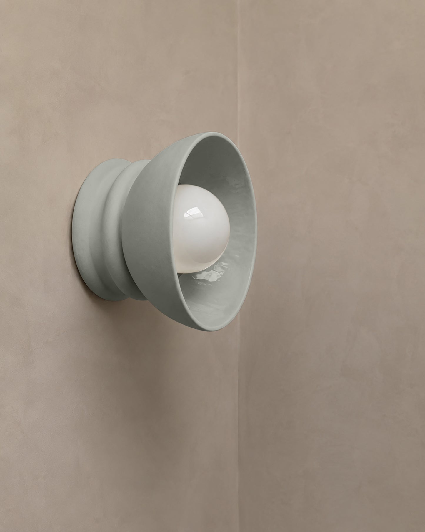 Pompeii Wall Sconce | Small Dome Light Fixture | Fog Gray