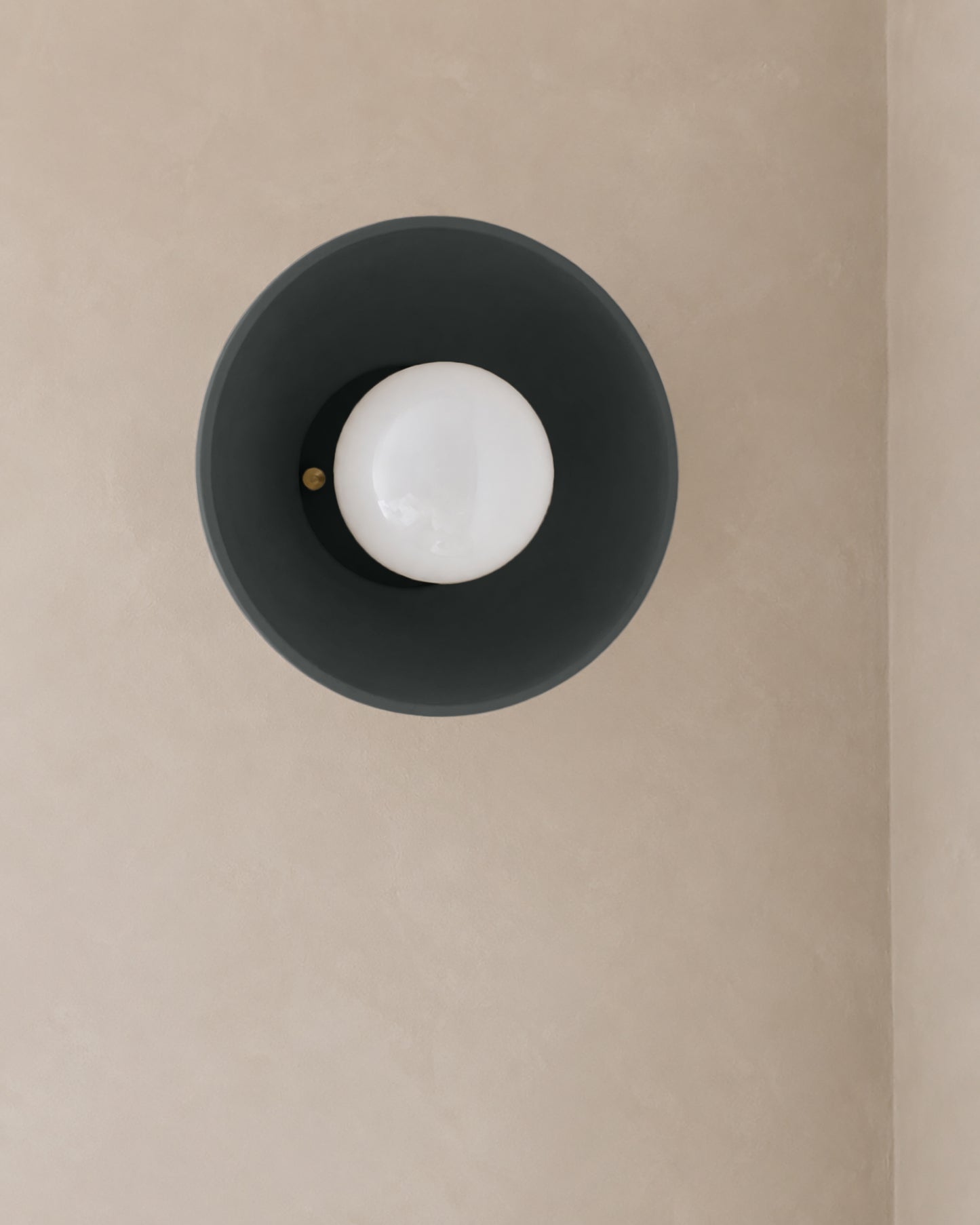 Pompeii Wall Sconce | Small Dome Light Fixture | Shadow Charcoal Gray