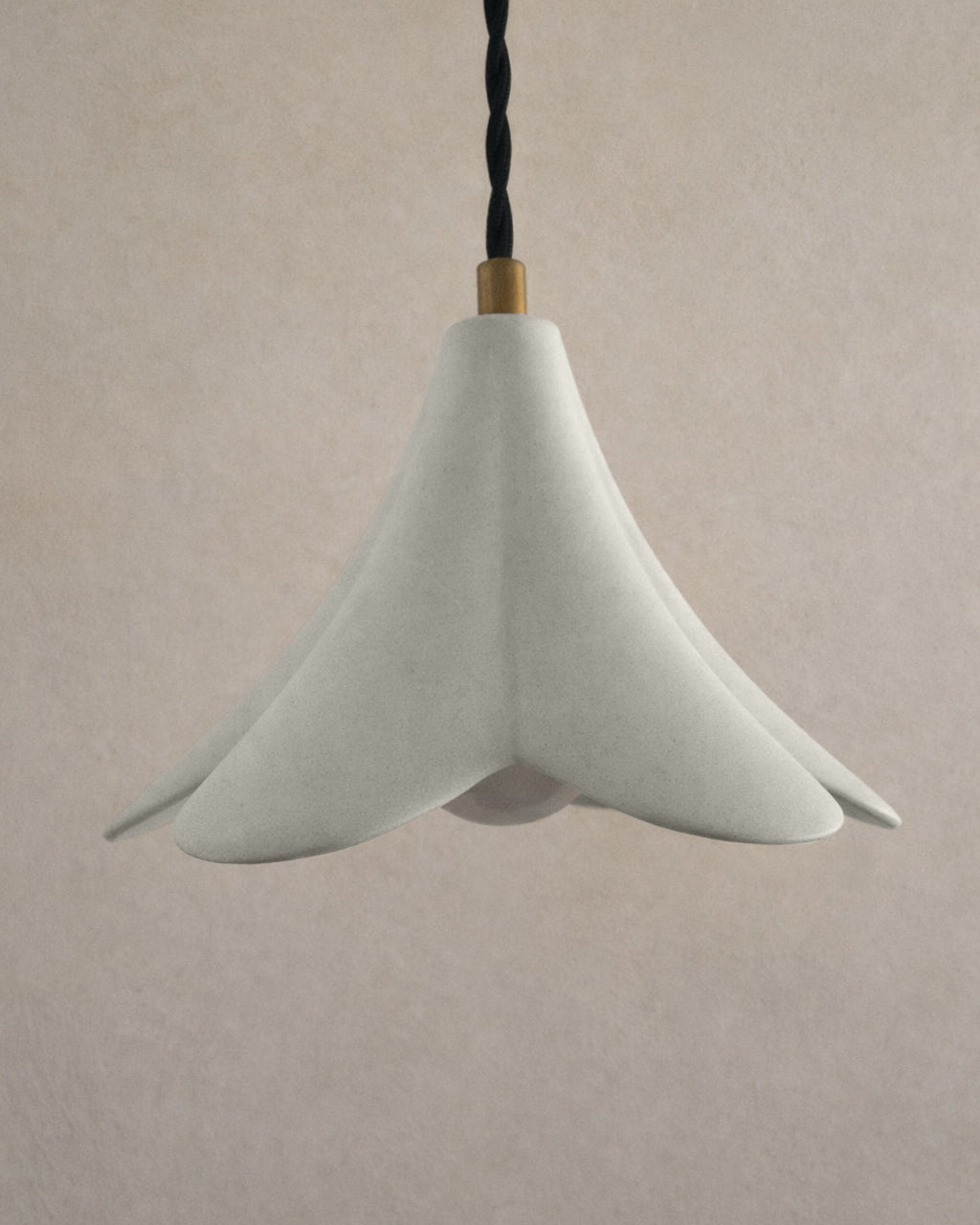 Serafina Pendant Light | Small Flower Hanging Fixture | Bone White