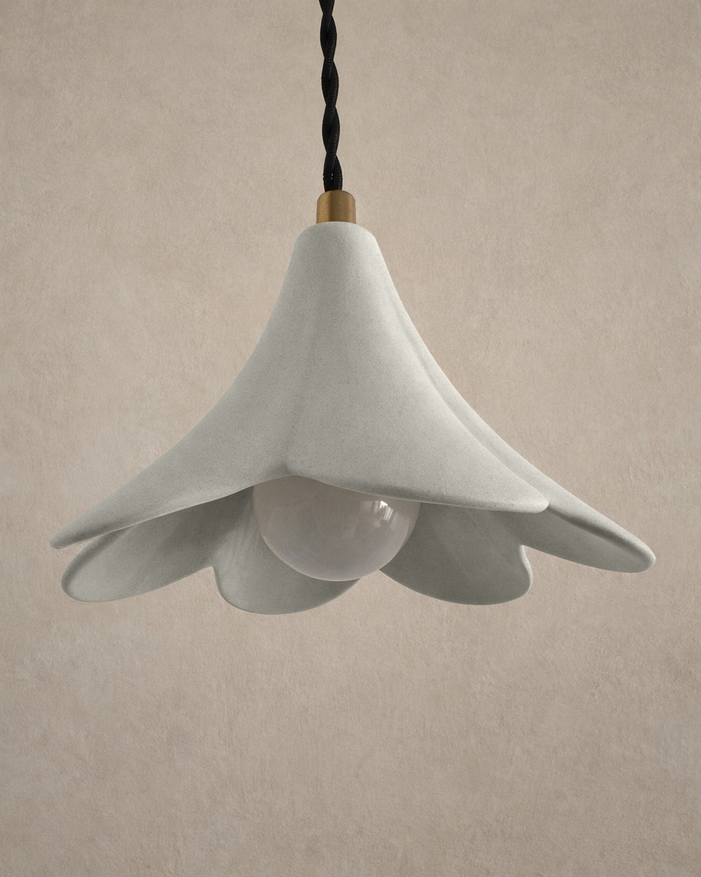 Serafina Pendant Light | Small Flower Hanging Fixture | Bone White