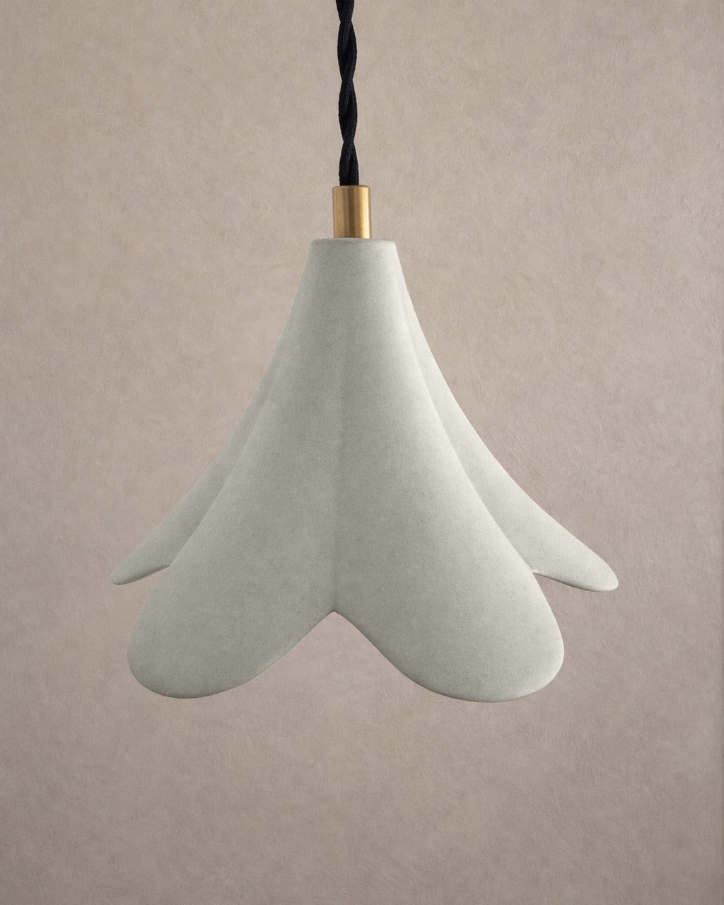 Serafina Pendant Light | Small Flower Hanging Fixture | Bone White