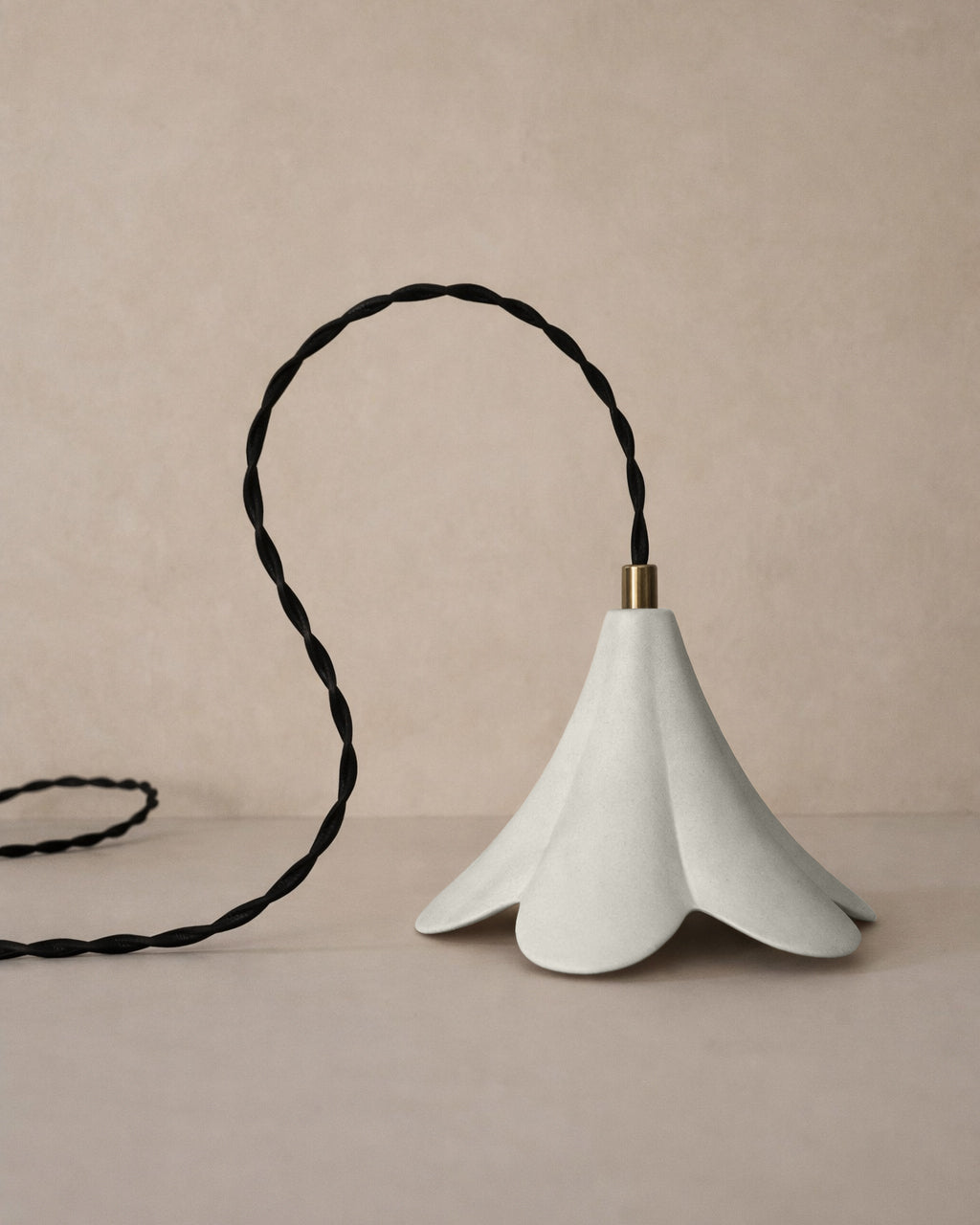 Serafina Pendant Light | Small Flower Hanging Fixture | Bone White