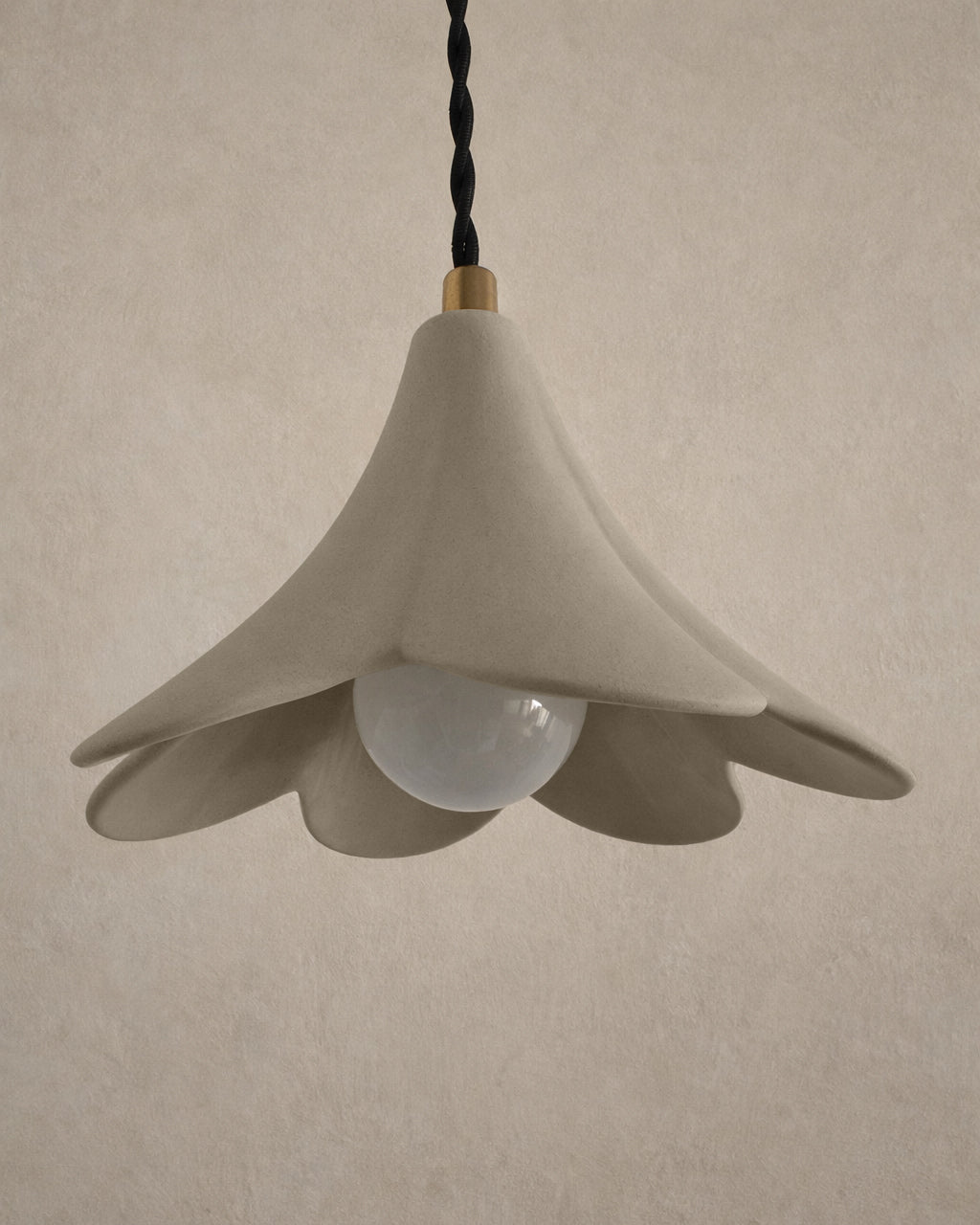 Serafina Pendant Light | Small Flower Hanging Fixture | Natural Dune