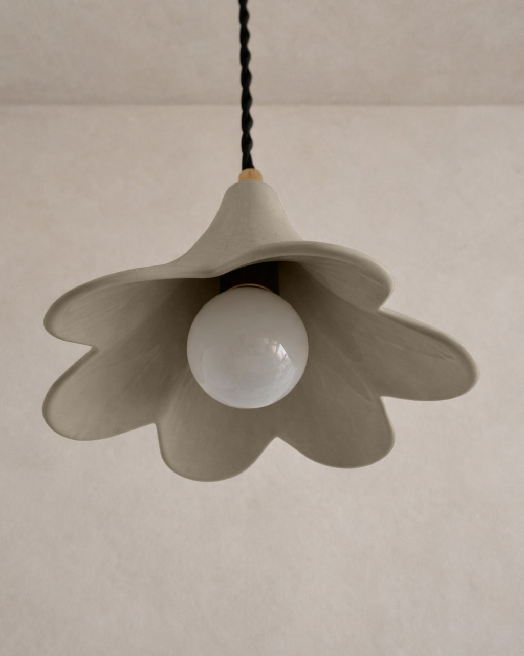 Serafina Pendant Light | Small Flower Hanging Fixture | Natural Dune