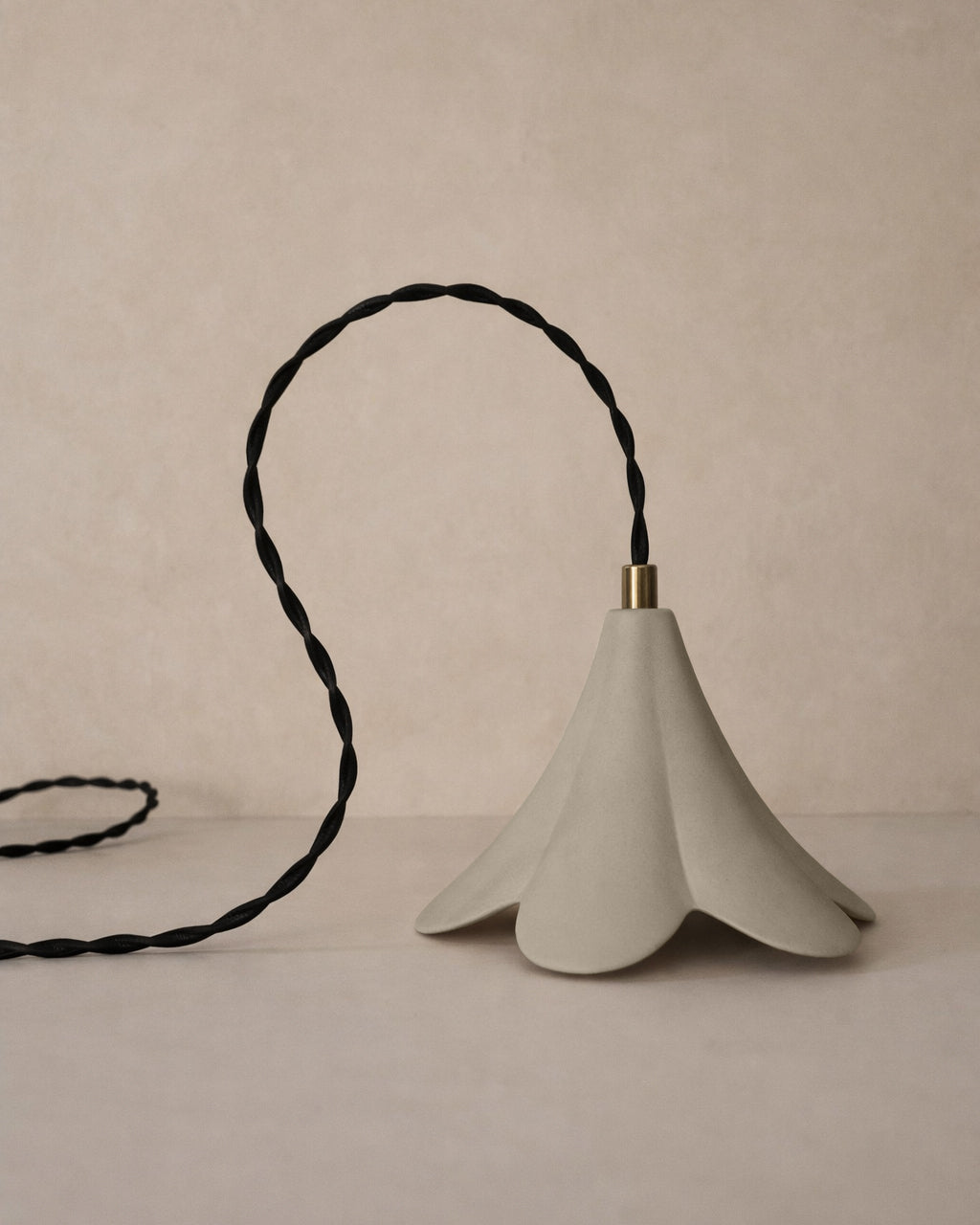 Serafina Pendant Light | Small Flower Hanging Fixture | Natural Dune