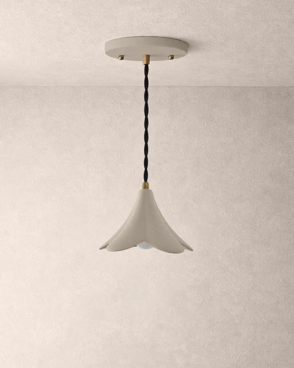 Serafina Pendant Light | Small Flower Hanging Fixture | Natural Dune