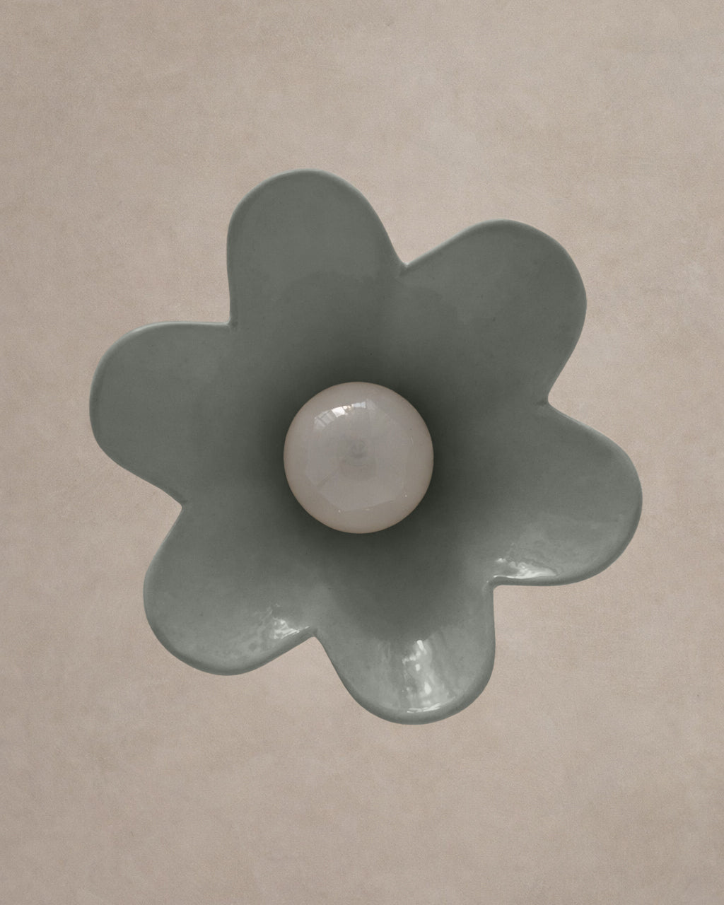 Serafina Pendant Light | Small Flower Hanging Fixture | Fog Gray