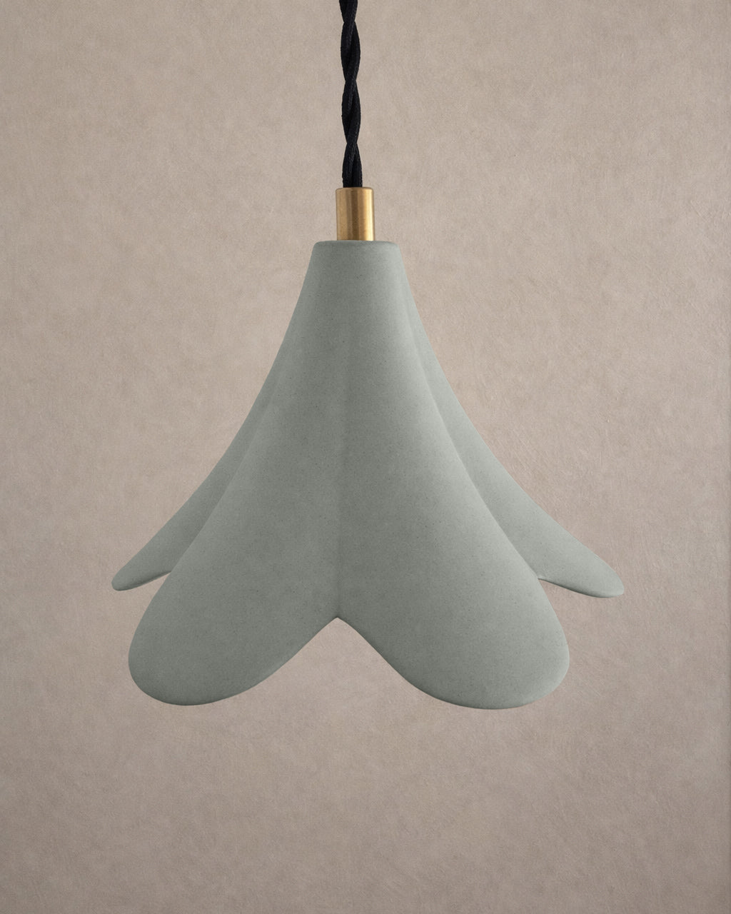Serafina Pendant Light | Small Flower Hanging Fixture | Fog Gray