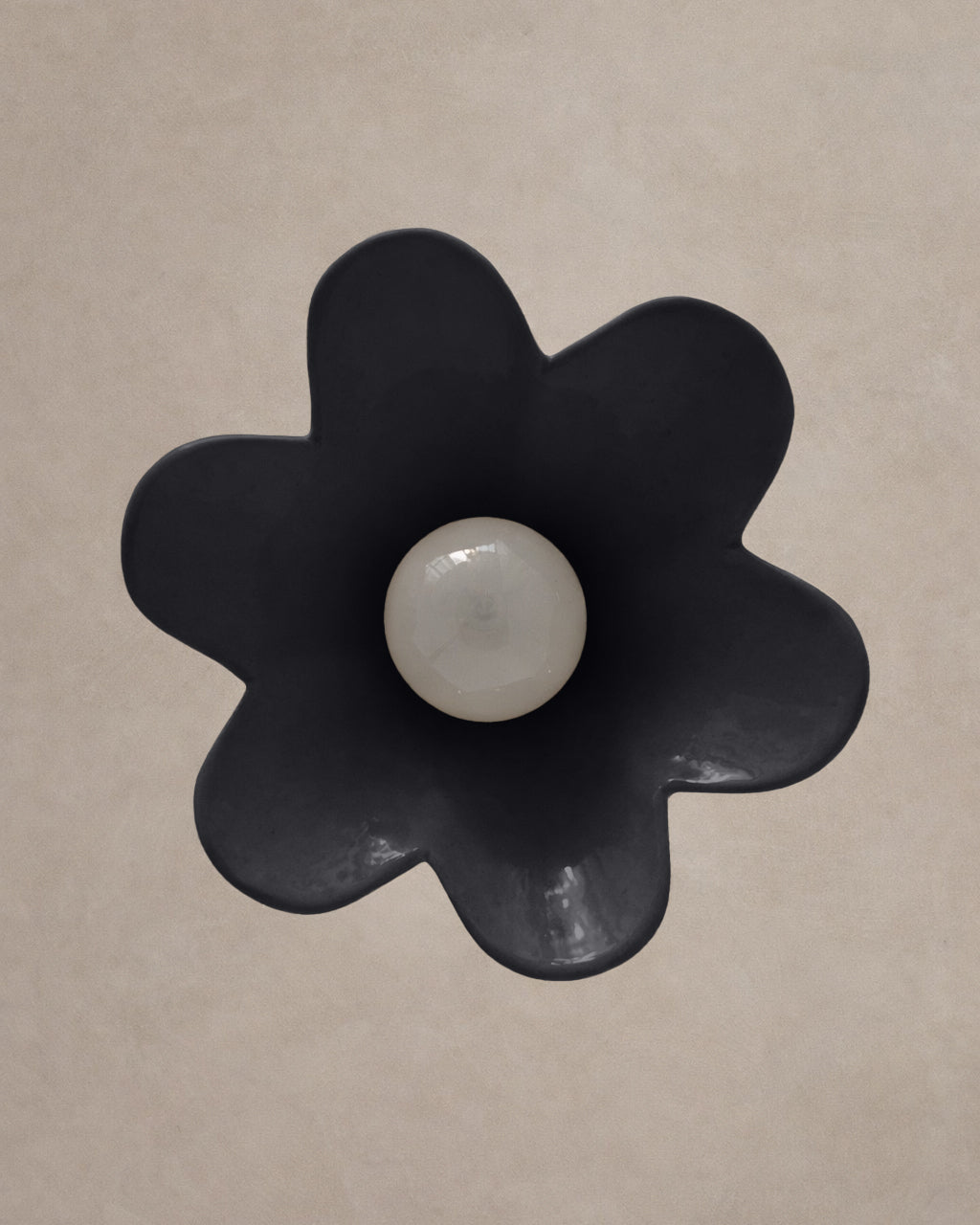 Serafina Pendant Light | Small Flower Hanging Fixture | Shadow Charcoal Gray