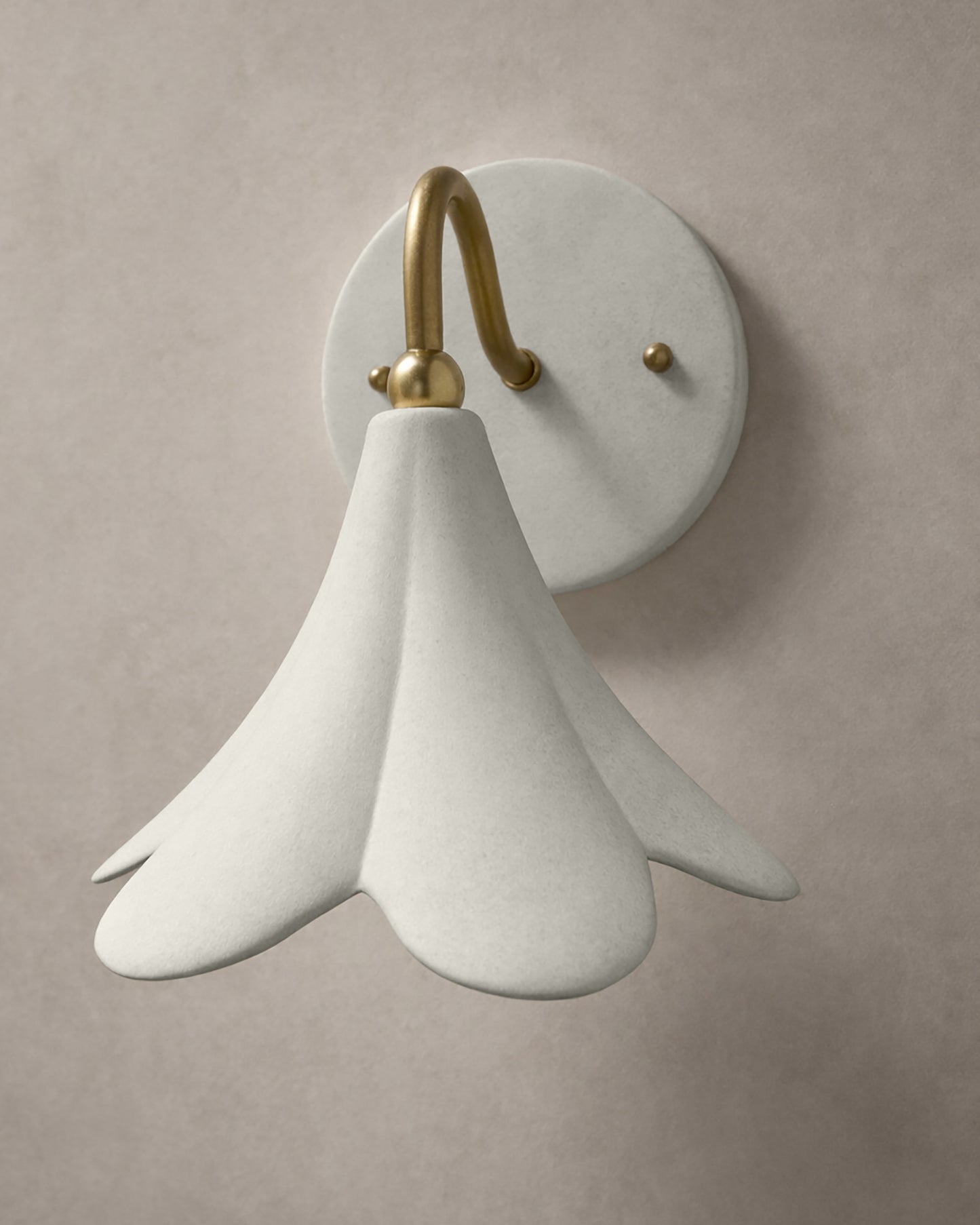 Serafina Wall Sconce | Small Floral Light Fixture | Bone White