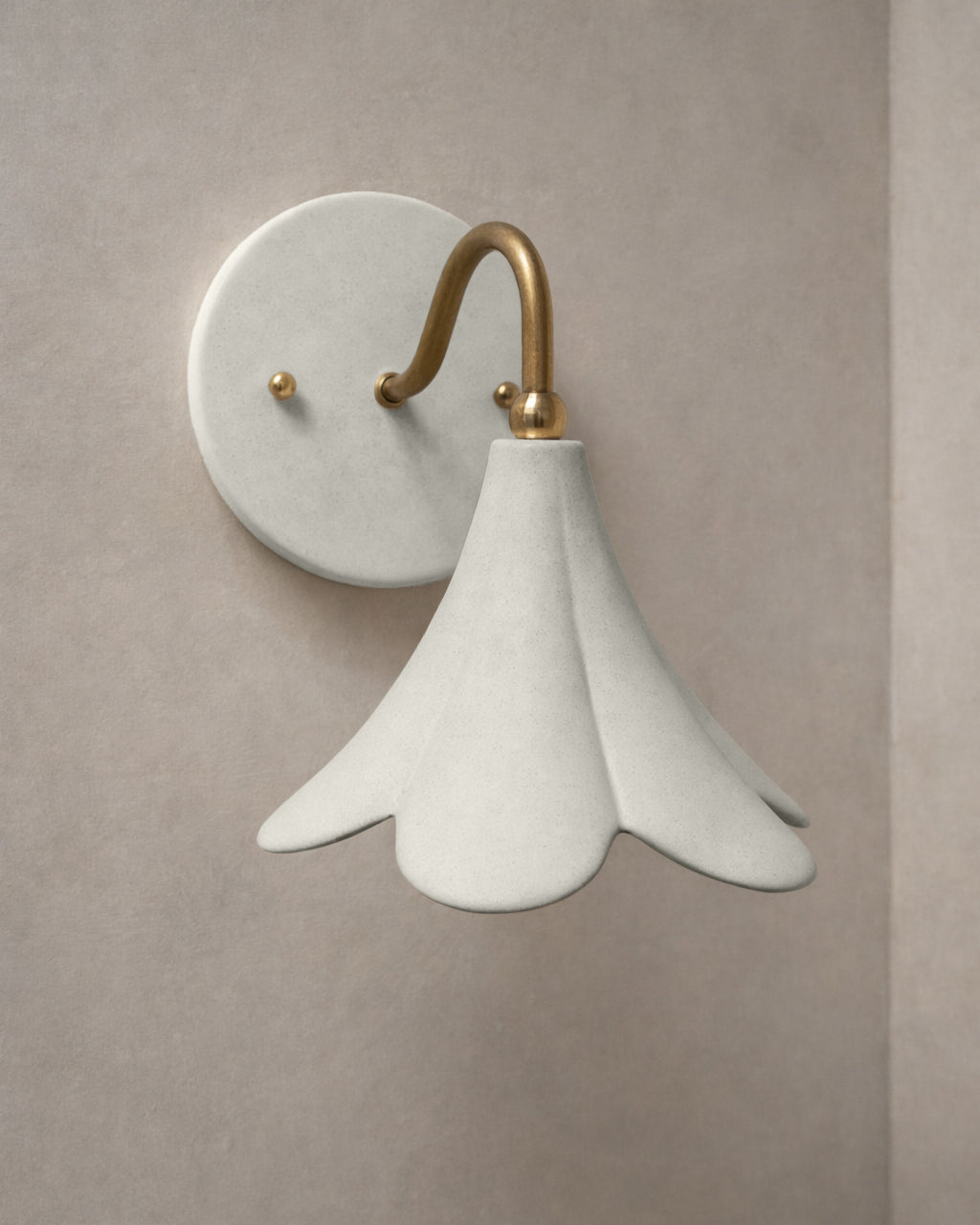Serafina Wall Sconce | Small Floral Light Fixture | Bone White