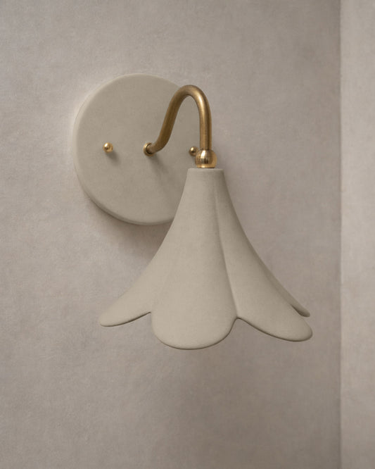 Serafina Wall Sconce | Small Floral Light Fixture | Natural Dune