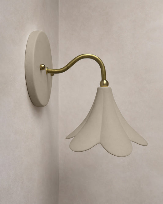 Serafina Wall Sconce | Small Floral Light Fixture | Natural Dune