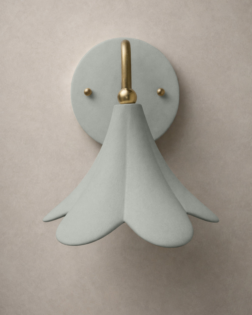 Serafina Wall Sconce | Small Floral Light Fixture | Fog Gray