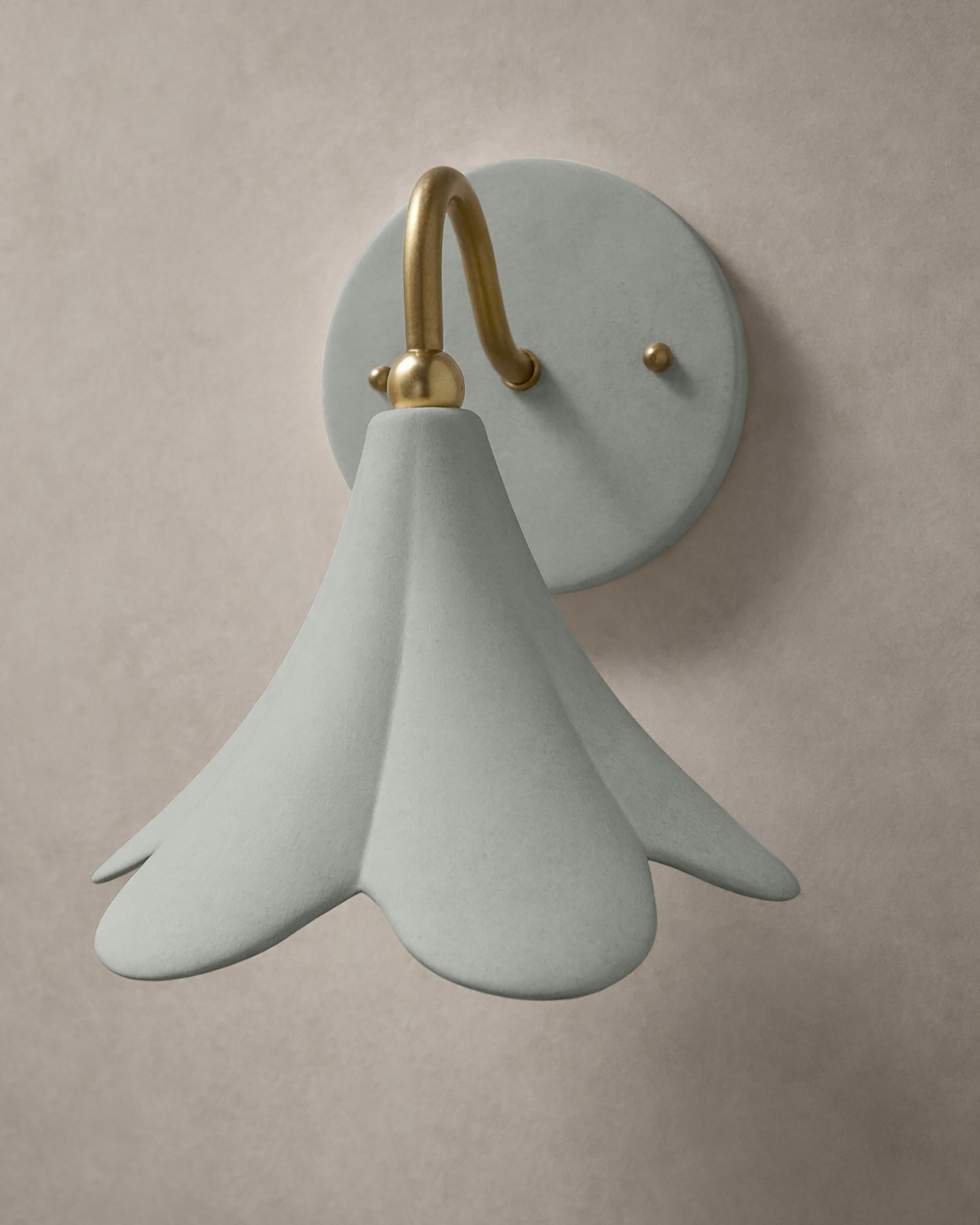 Serafina Wall Sconce | Small Floral Light Fixture | Fog Gray