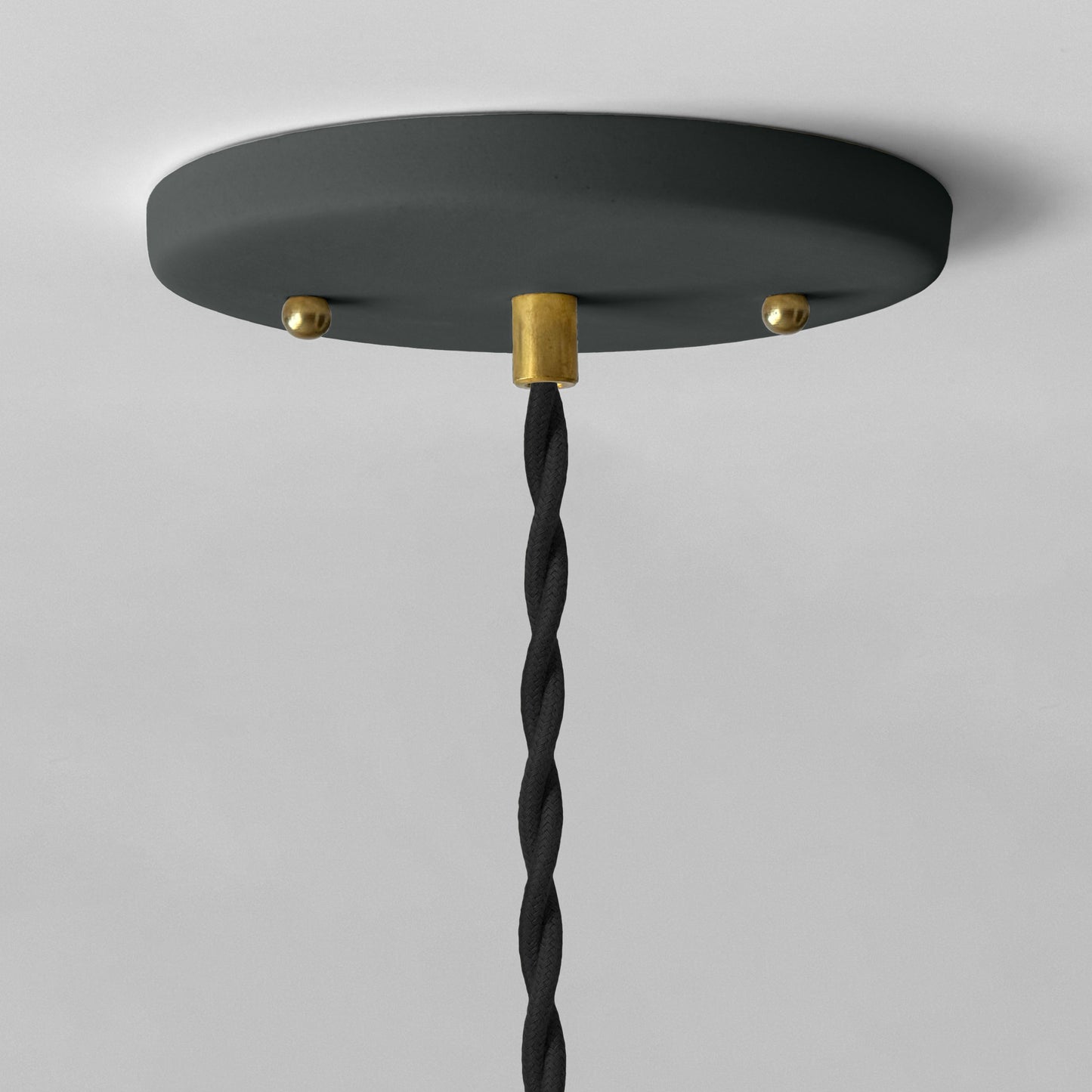 Montebello Pendant Light | Scalloped Hanging Fixture | Shadow Charcoal Gray