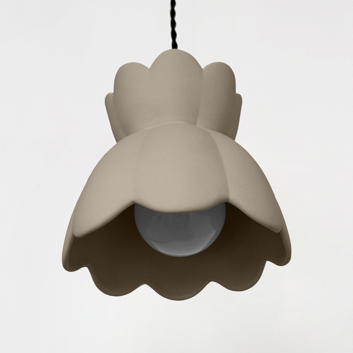 Vallea Pendant Light | Small Floral Hanging Fixture | Dune Natural
