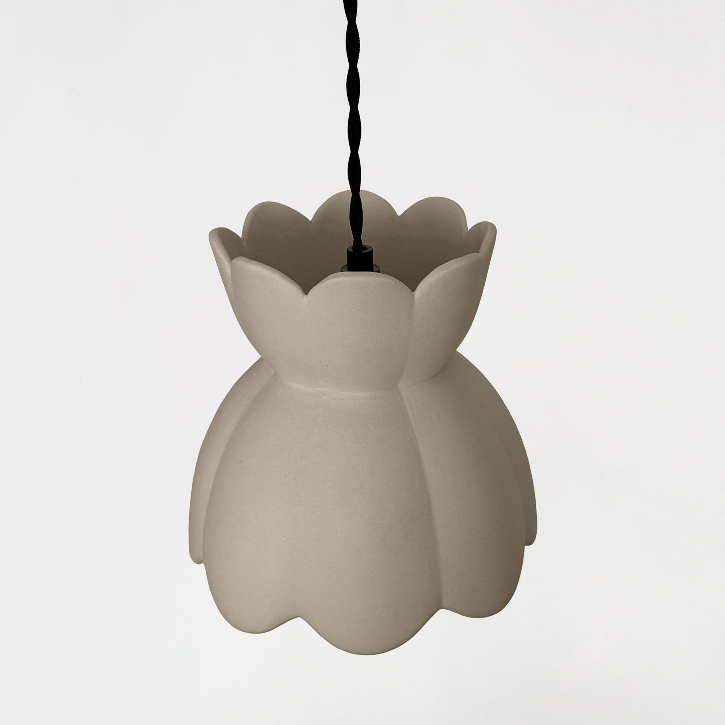Vallea Pendant Light | Small Floral Hanging Fixture | Dune Natural
