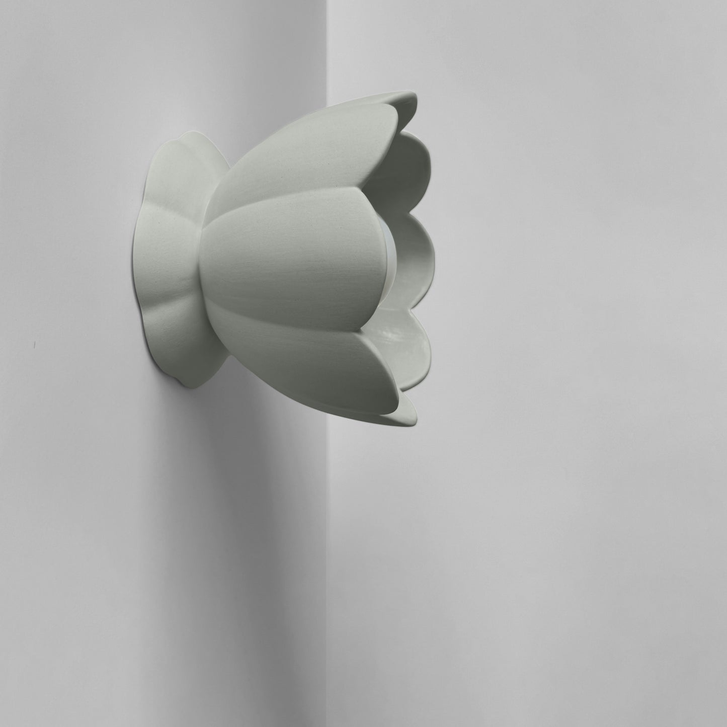 Vallea Wall Sconce | Small Floral Light Fixture | Fog Gray