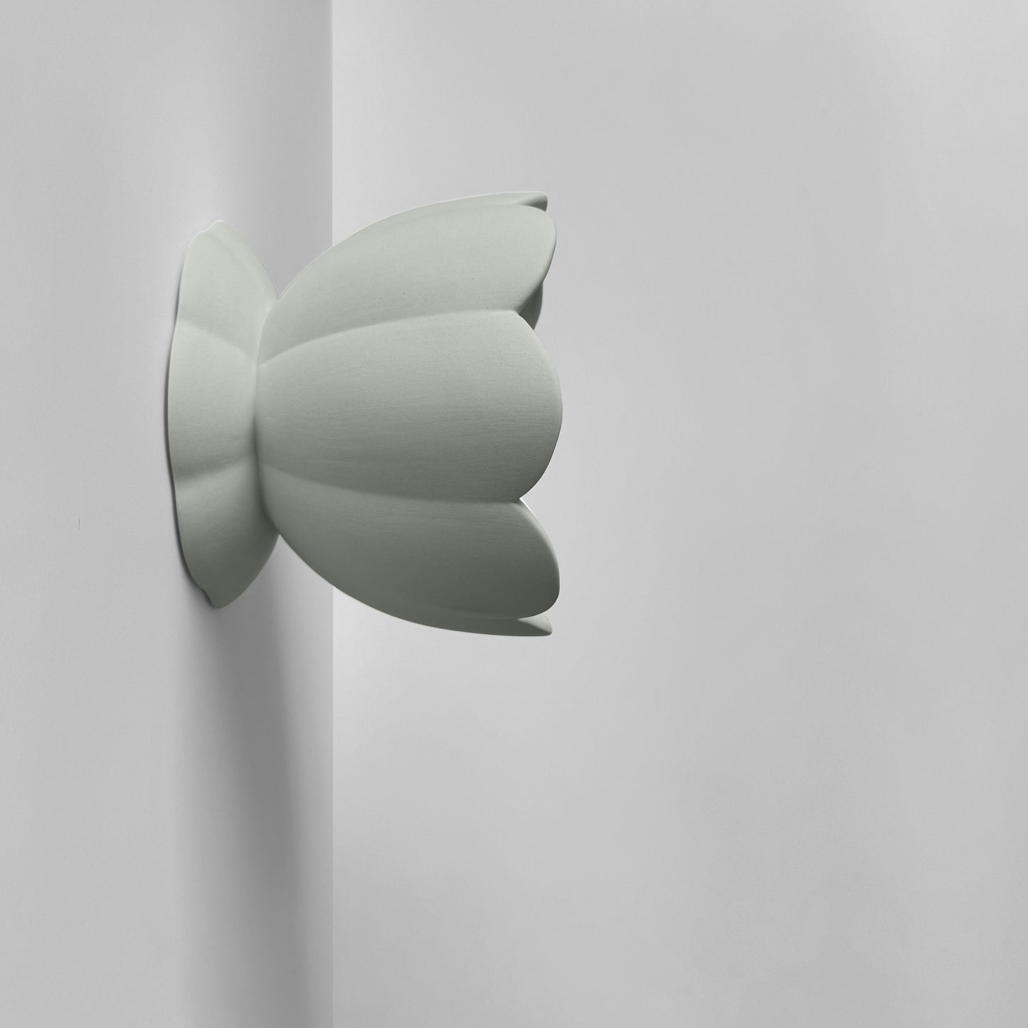 Vallea Wall Sconce | Small Floral Light Fixture | Fog Gray