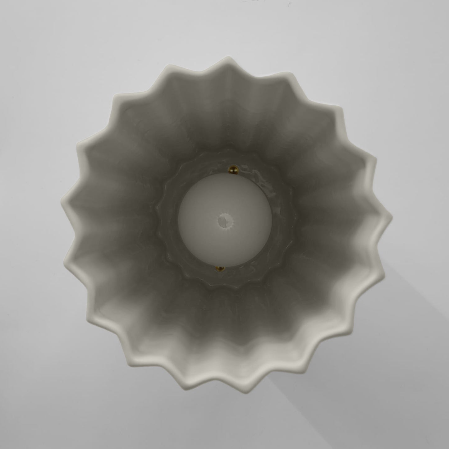 Syracuse Flush Mount Light | XL Pleated Ceiling Fixture | Bone White