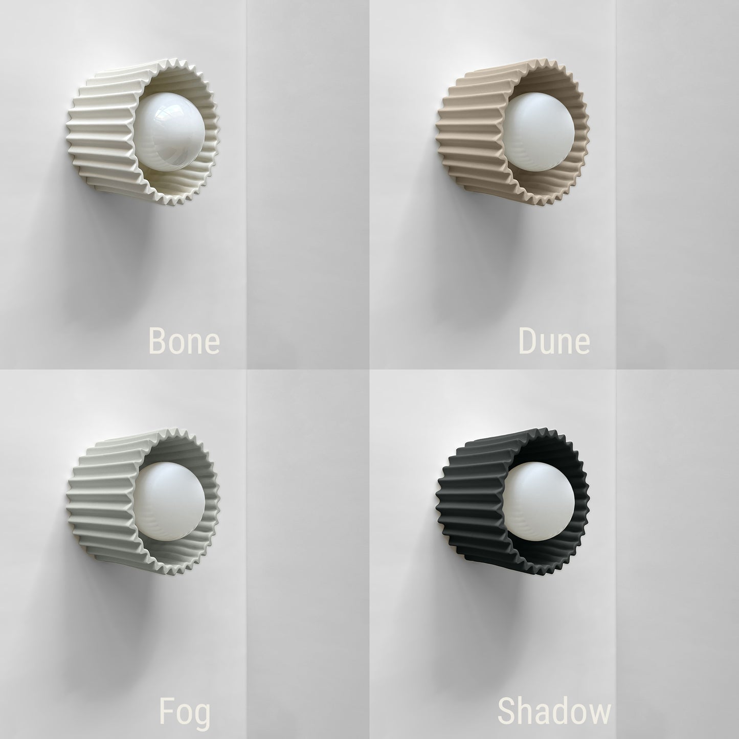 Syracuse Wall Sconce | Small Pleated Light Fixture | Shadow Charcoal Gray