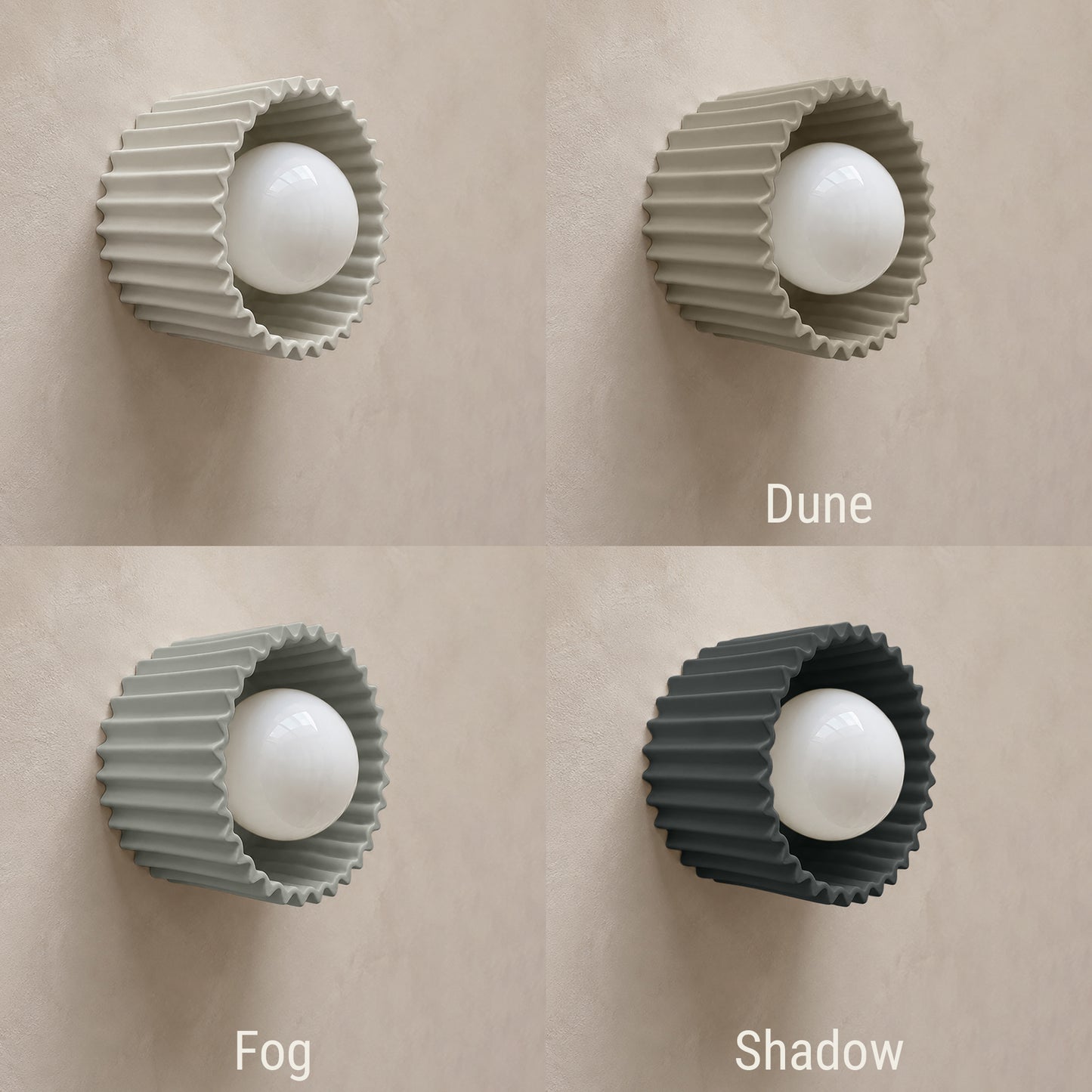 Syracuse Wall Sconce | Small Pleated Light Fixture | Bone White
