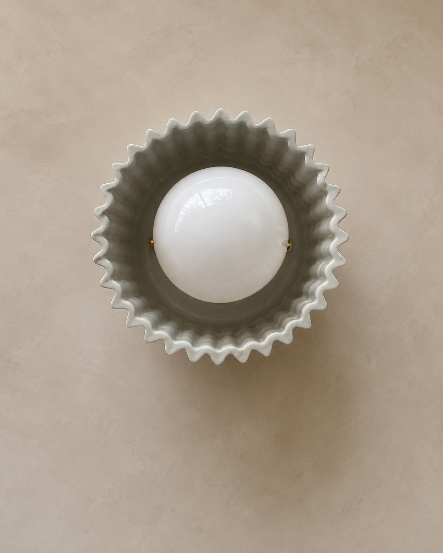 Syracuse Wall Sconce | Small Pleated Light Fixture | Bone White