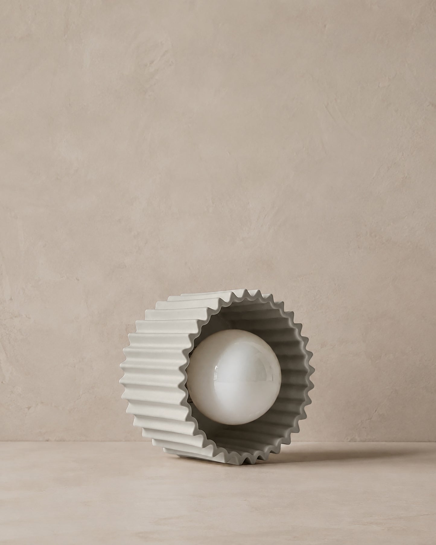 Syracuse Wall Sconce | Small Pleated Light Fixture | Bone White