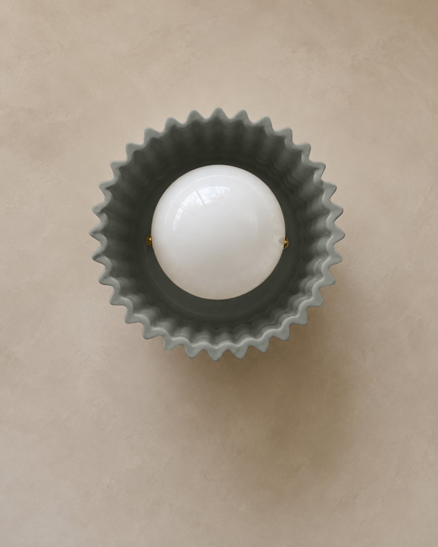 Syracuse Wall Sconce | Small Pleated Light Fixture | Fog Gray