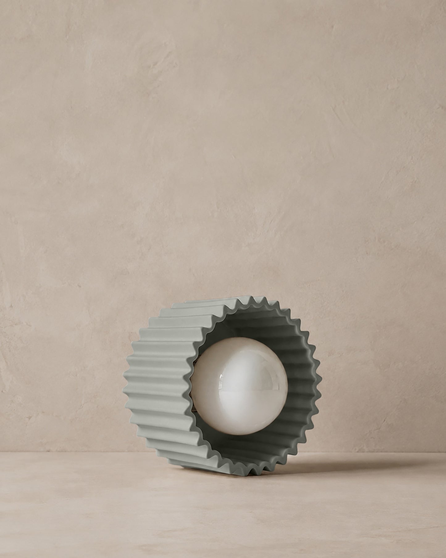Syracuse Wall Sconce | Small Pleated Light Fixture | Fog Gray