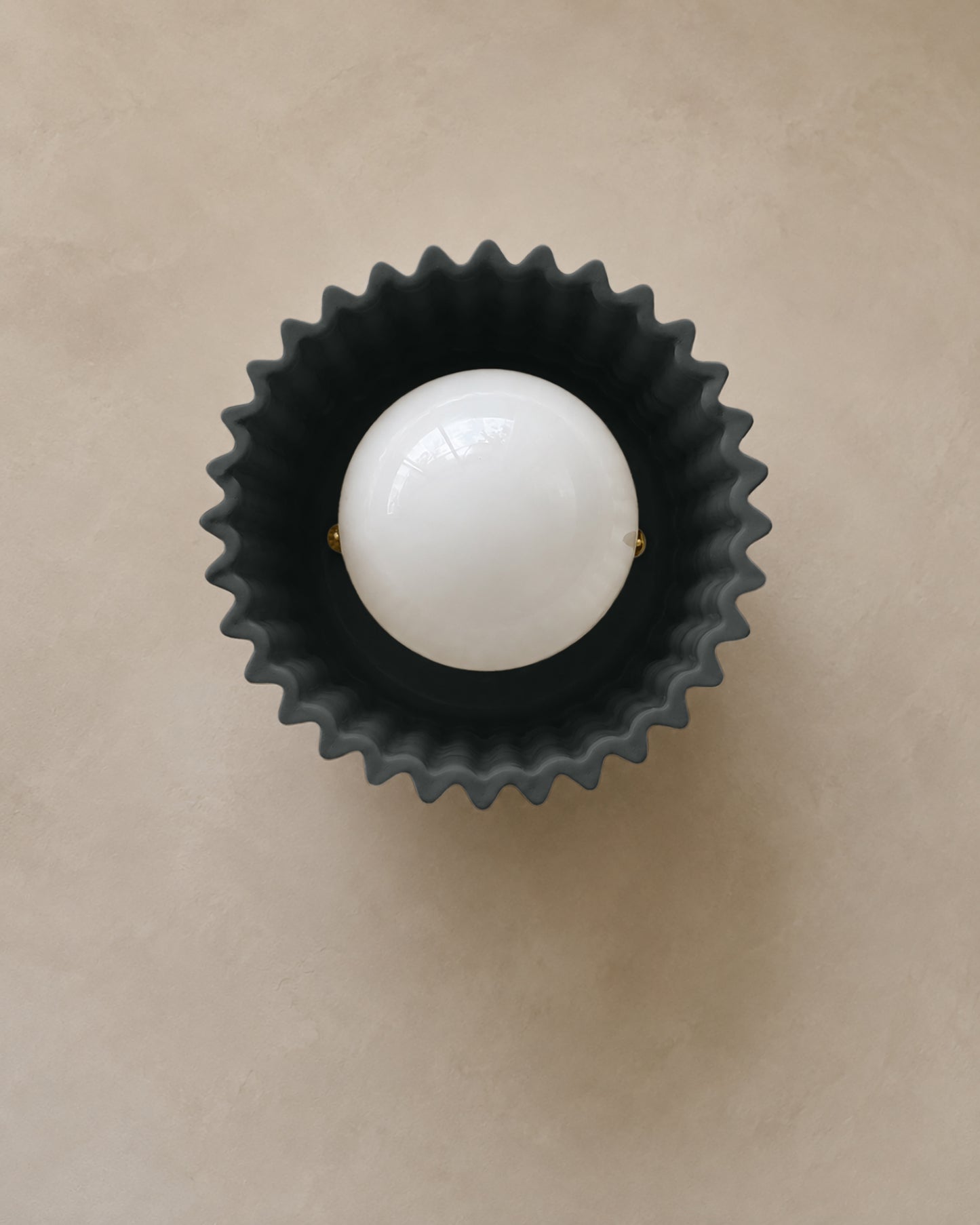 Syracuse Wall Sconce | Small Pleated Light Fixture | Shadow Charcoal Gray