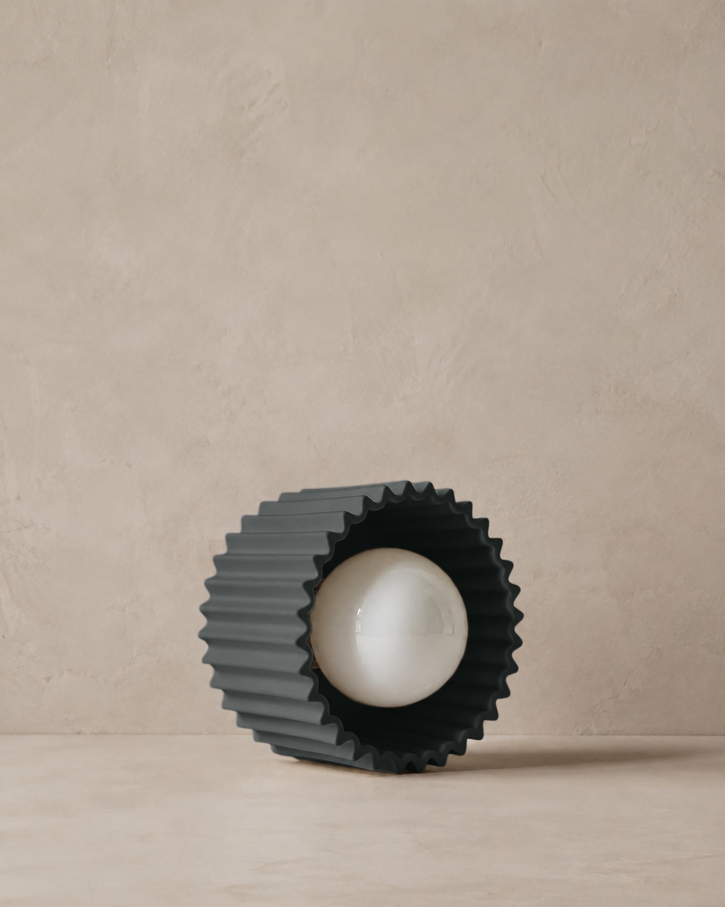 Syracuse Wall Sconce | Small Pleated Light Fixture | Shadow Charcoal Gray