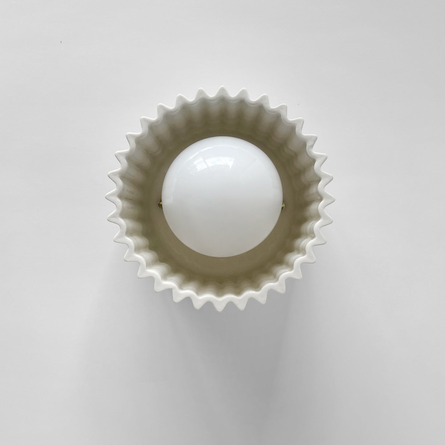 Syracuse Wall Sconce | Small Pleated Light Fixture | Bone White