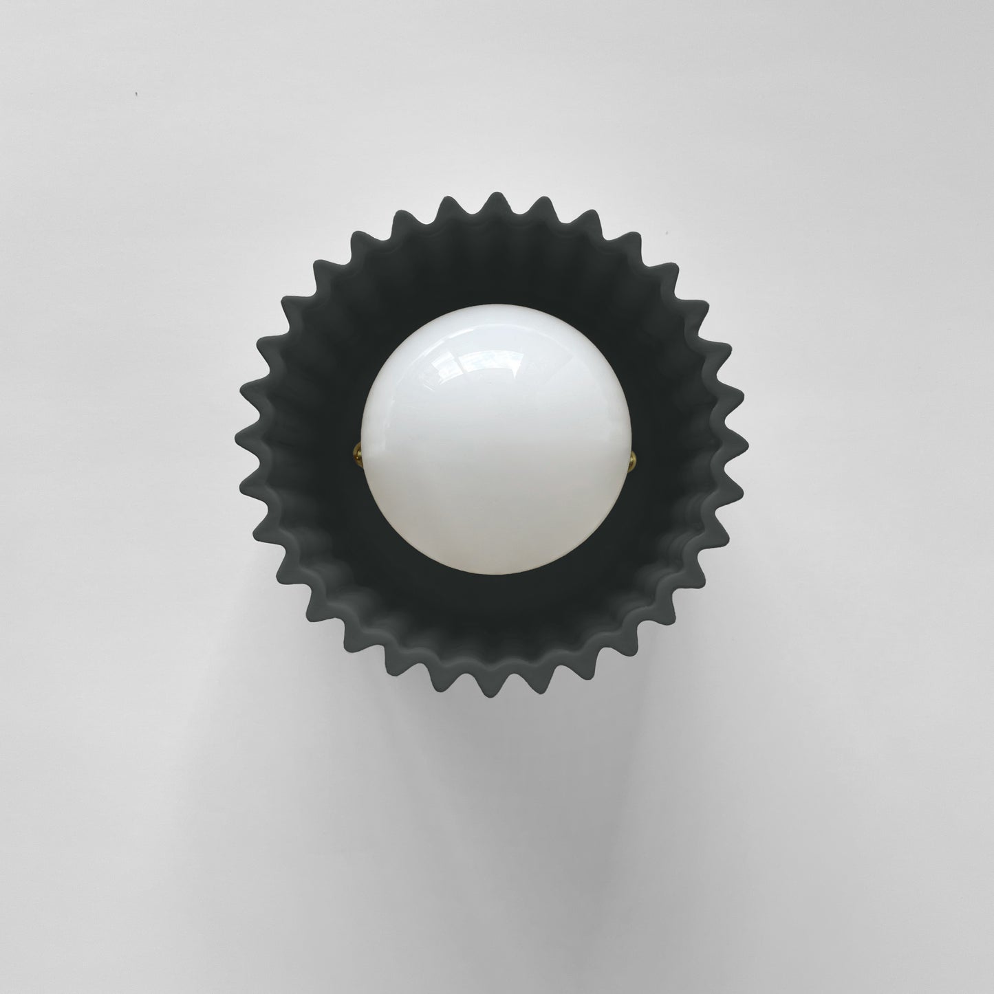 Syracuse Wall Sconce | Small Pleated Light Fixture | Shadow Charcoal Gray