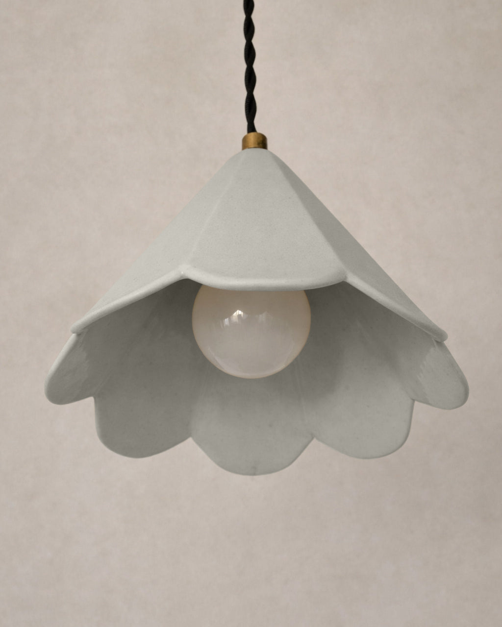 Torino Pendant Light | Small Deco Hanging Fixture | Bone White