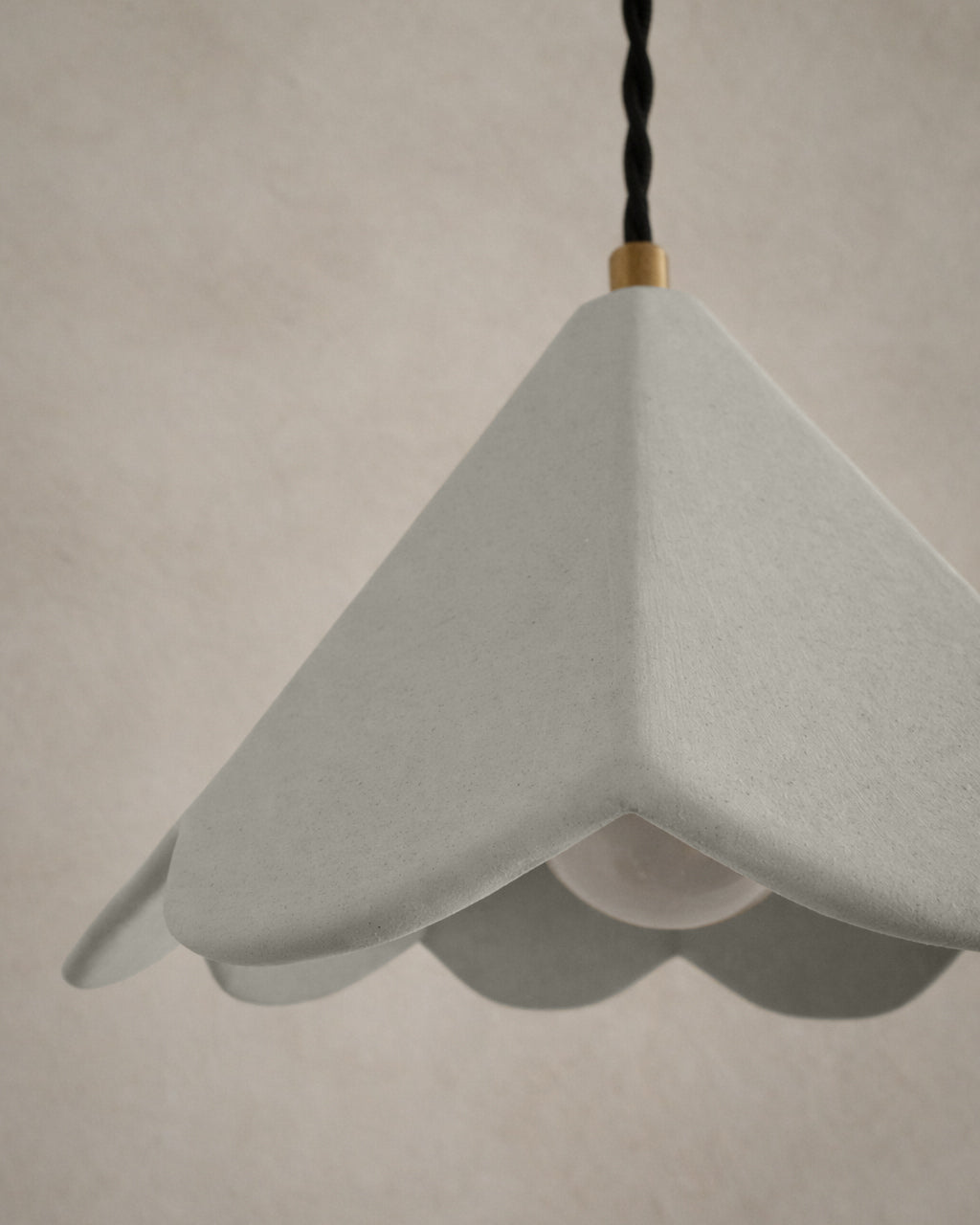 Torino Pendant Light | Small Deco Hanging Fixture | Bone White