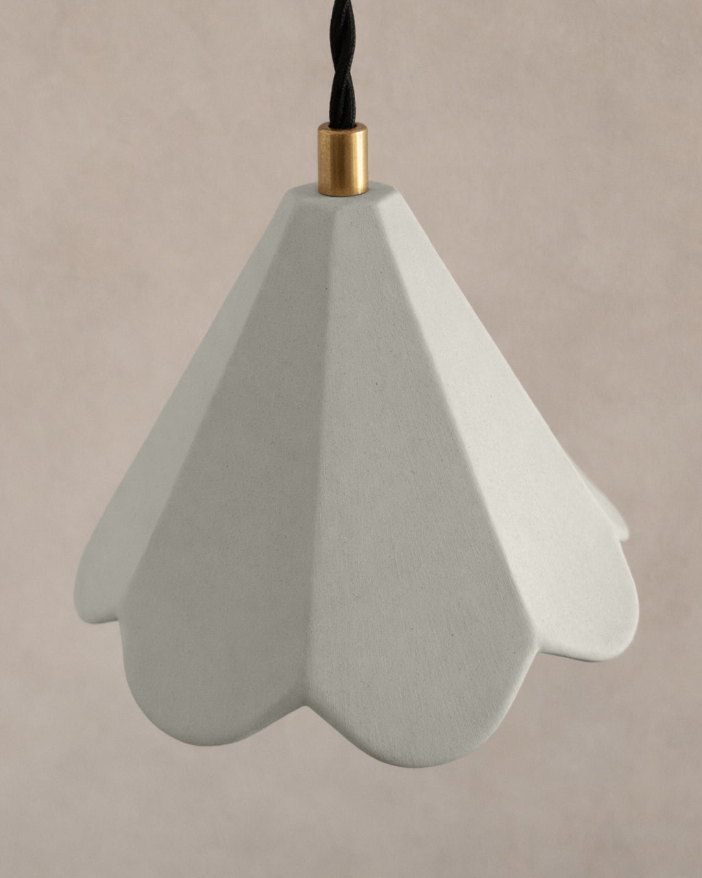 Torino Pendant Light | Small Deco Hanging Fixture | Bone White