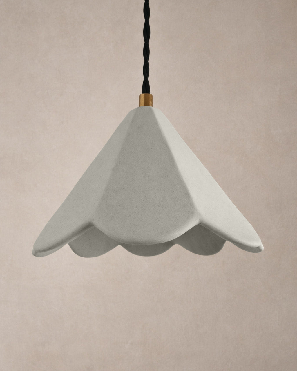 Torino Pendant Light | Small Deco Hanging Fixture | Bone White